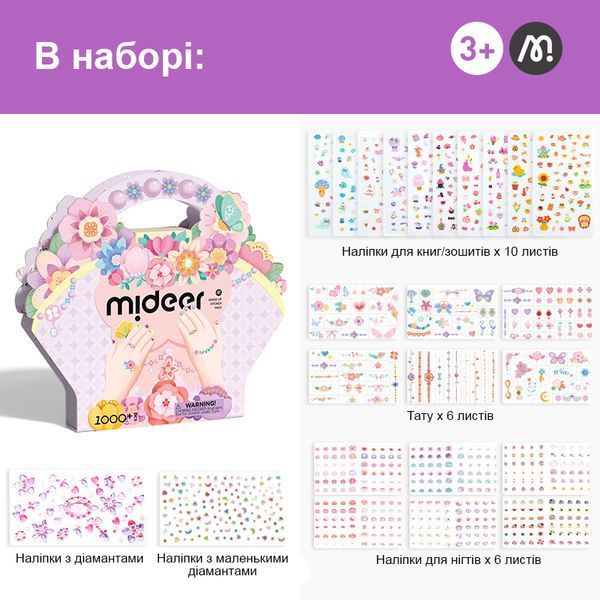 Великий набір наклейок Садова фея  MD1534 фото