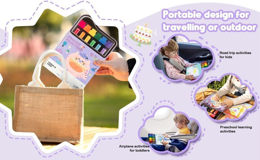 Книга для малювання пальцями Mirola kids MK95645 фото