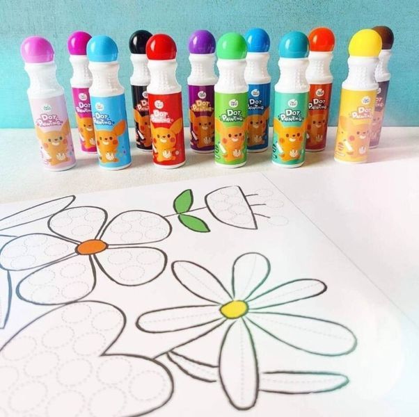 Точковий живопис Jar Melo 12 кольорів Dot Painting 	JA93931 фото